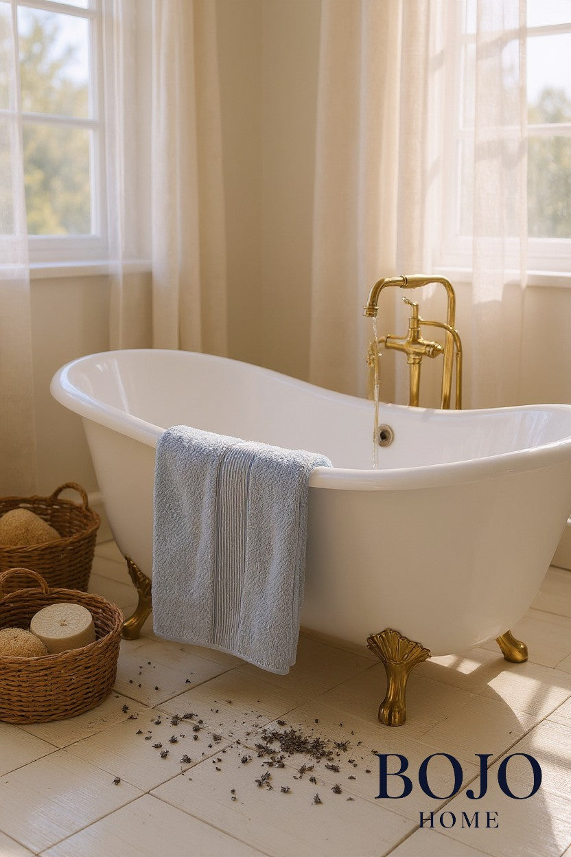 %100 Pamuklu Mavi Banyo Havlusu 90x150 – Premium Kalite Büyük Vücut Havlusu | Yumuşak & Su Emici