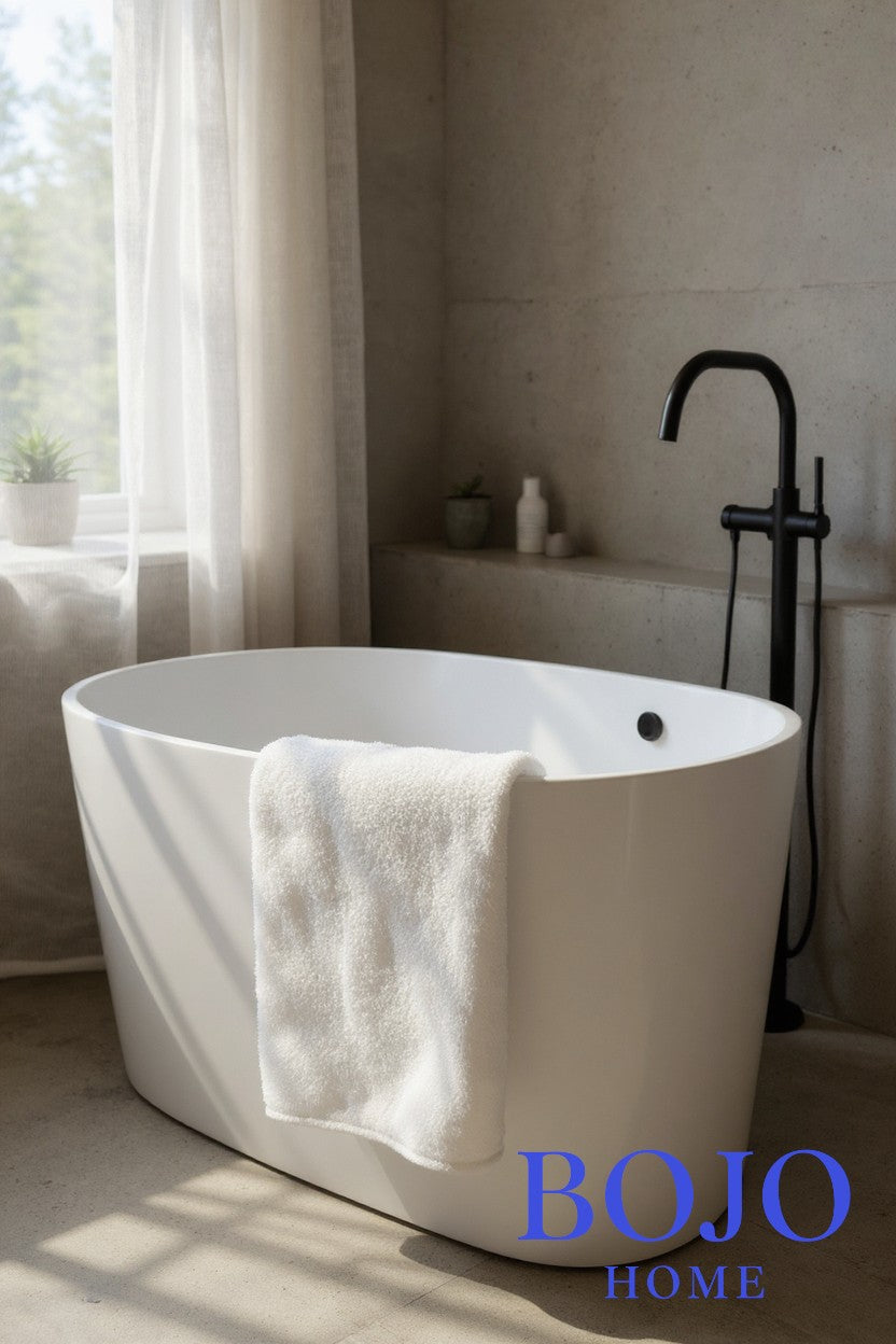 %100 Pamuklu Beyaz Banyo Havlusu 90x150 – Premium Kalite Büyük Vücut Havlusu | Yumuşak & Su Emici