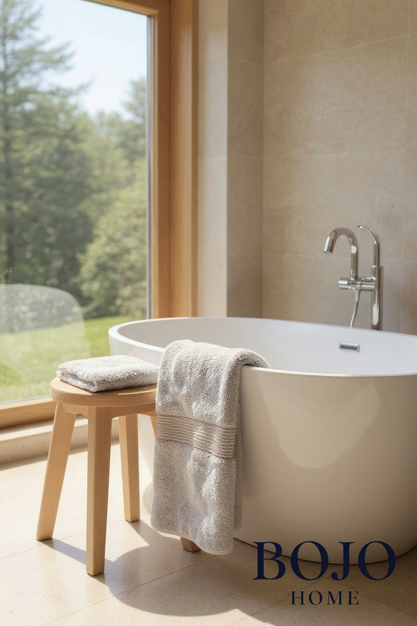 %100 Pamuklu Gri Banyo Havlusu 90x150 – Premium Kalite Büyük Vücut Havlusu | Yumuşak & Su Emici