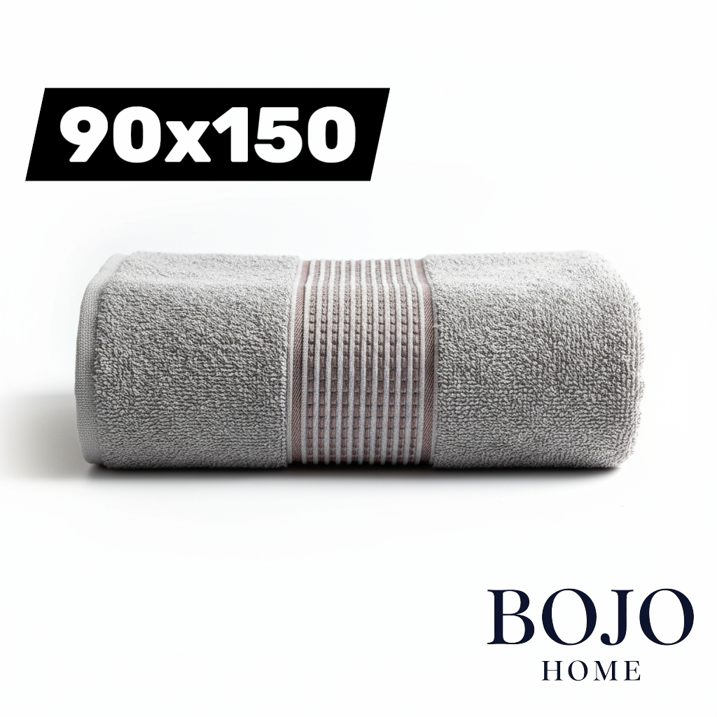 %100 Pamuklu Gri Banyo Havlusu 90x150 – Premium Kalite Büyük Vücut Havlusu | Yumuşak & Su Emici